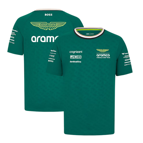 Aston Martin F1 Team Officiell Fernando Alonso T-shirt Casual Sommar T-shirt Rundhals Toppar 3XL