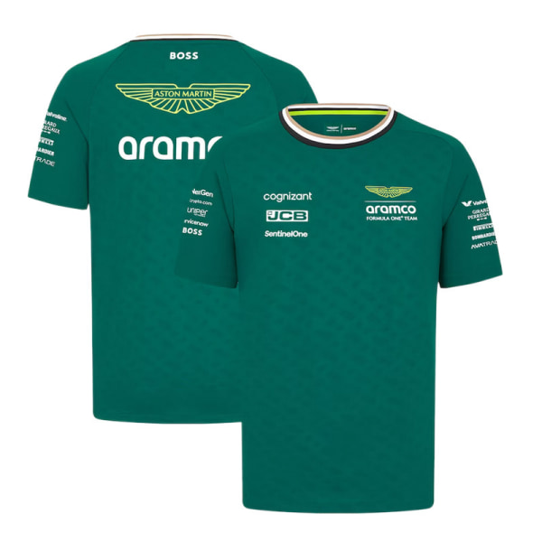 Aston Martin F1 Team Officiell Fernando Alonso T-shirt Casual Sommar T-shirt Rundhals Toppar S
