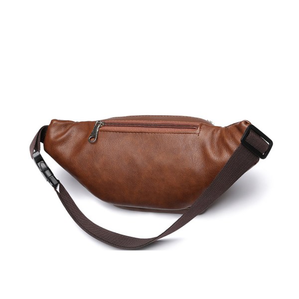 Läder Fanny Pack Herr Läder Midjeväska Sport Resor Vandring brown