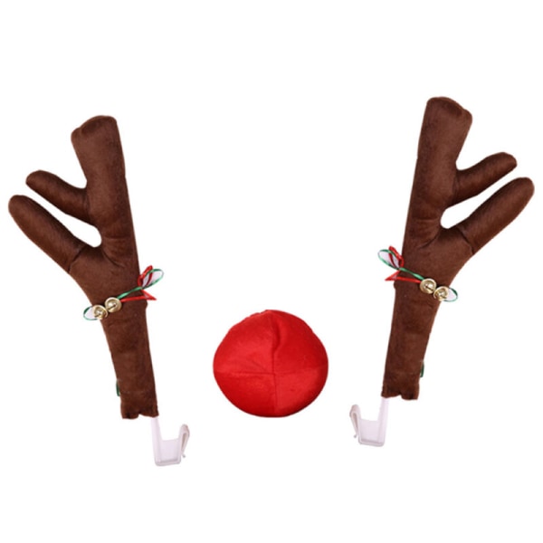 Christmas Car Antlers Dekoration Kit Renhorn Xmas Dekor Red