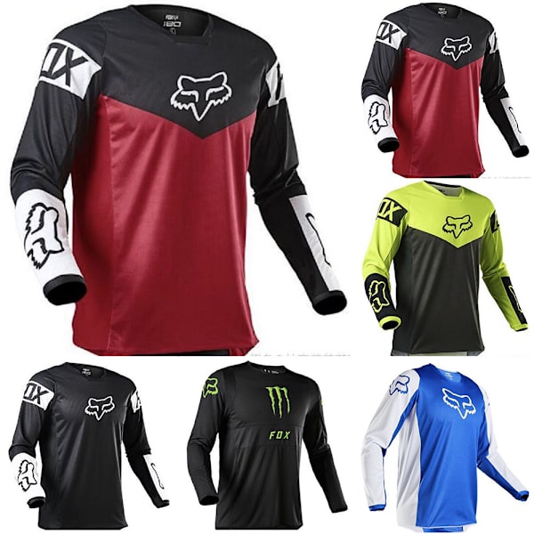 Vintage miesten pyöräilypaita maastopyörä MTB-ajopaidat pitkähihainen T-paita D XL