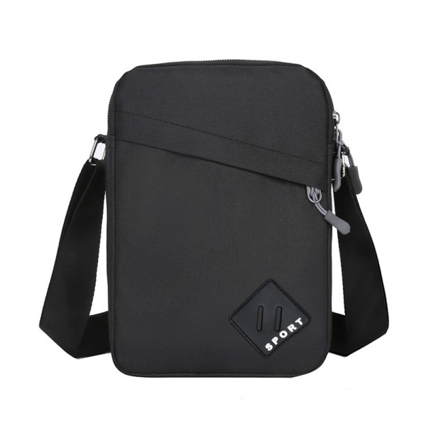 Herr Crossbody axelväskor Messenger Bag Pack Slingväska för utomhusresor Sport Black