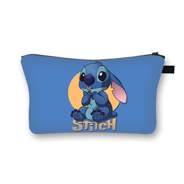 Disney Lilo och Stitch sminkväska för damer, bärbar tecknad mode necessär, stor kapacitet, bärbar förvaringsväska B