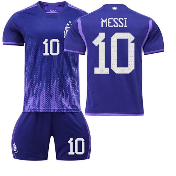 Argentiina vierasasu lasten jalkapallopaita Messi #10 urheiluvaatteet jalkapallopuku sukilla 22