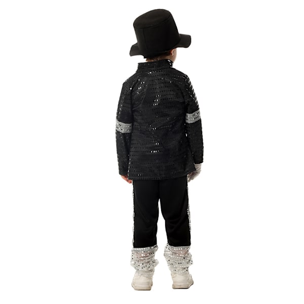 Michael Jackson Halloween Fest Fancy Dress Cosplay Kostym Barn Pojkar Flickor Performance Outfits Set S