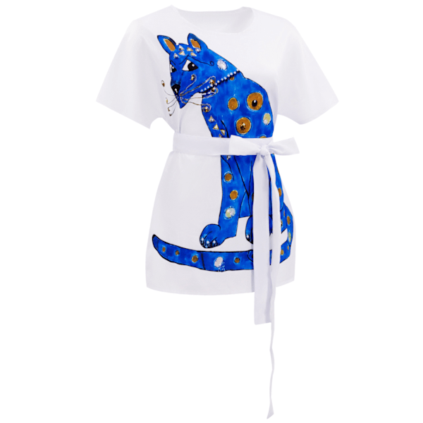 ABBA 70-luvun Agnetha Cosplay -asu Naisten T-paita Vyö Asut Halloween-asu Blue M