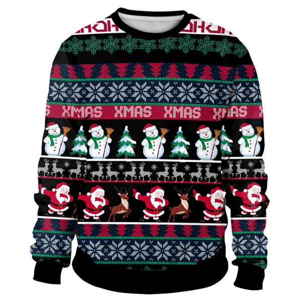 Damtröja Jul långärmad Snowman Sweatshirt Toppar E