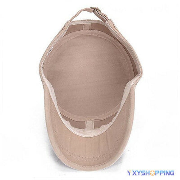 Unisex Armé Keps Militär Topp Keps Justerbar Utomhus Keps Beige