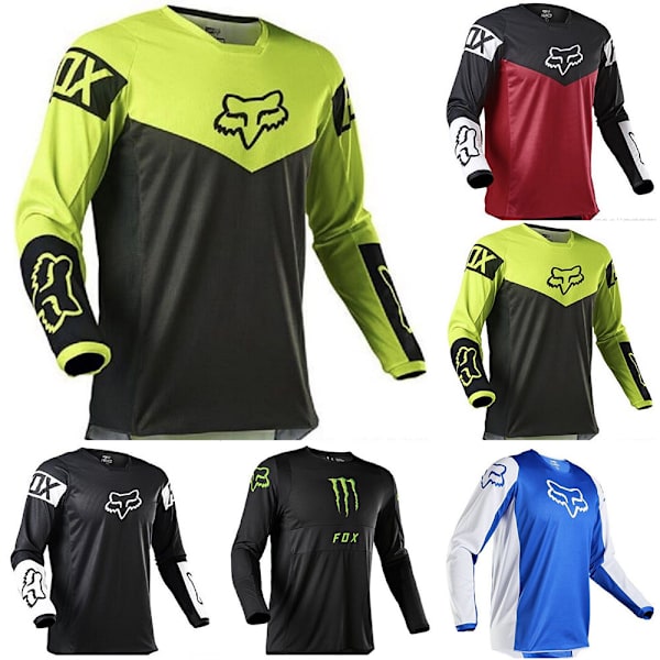Vintage miesten pyöräilypaita maastopyörä MTB-ajopaidat pitkähihainen T-paita E 2XL