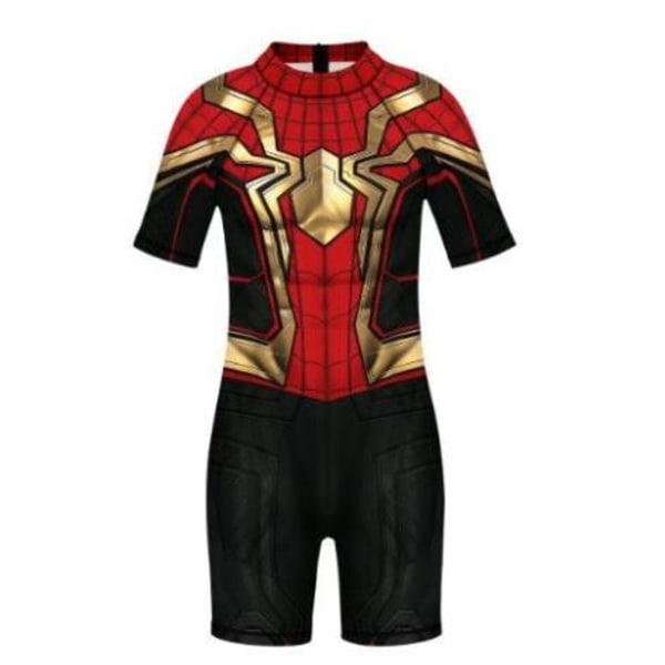 Barn Pojkar Iron Spider Spider-man Baddräkt i Ett Stycke Solsäker Baddräkt Strandkläder D S