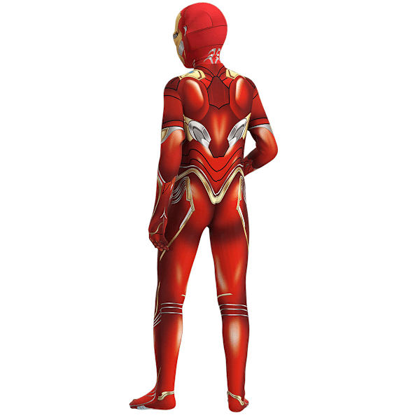 Iron Man Cosplay Kostym Jumpsuit Barn Halloween Kostym Outfit 150cm
