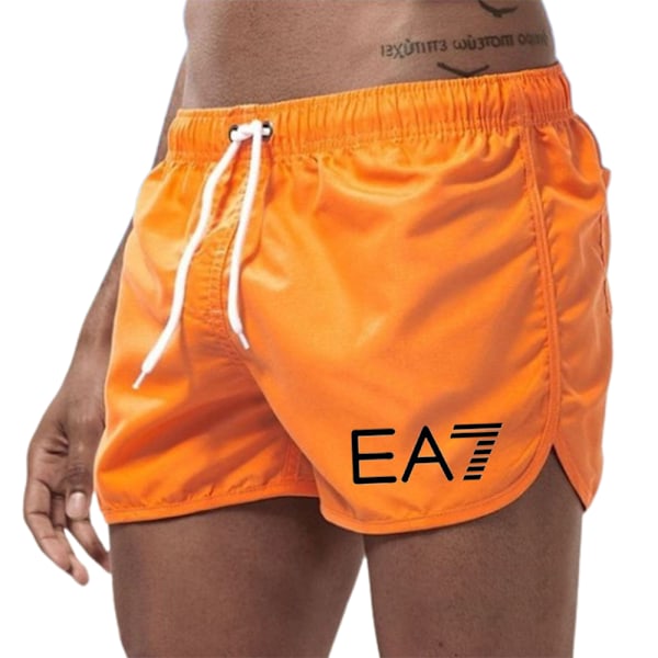 EA7 Herr Sport Simning Shorts Badkläder Strand Simbyxor Trunks Orange XL