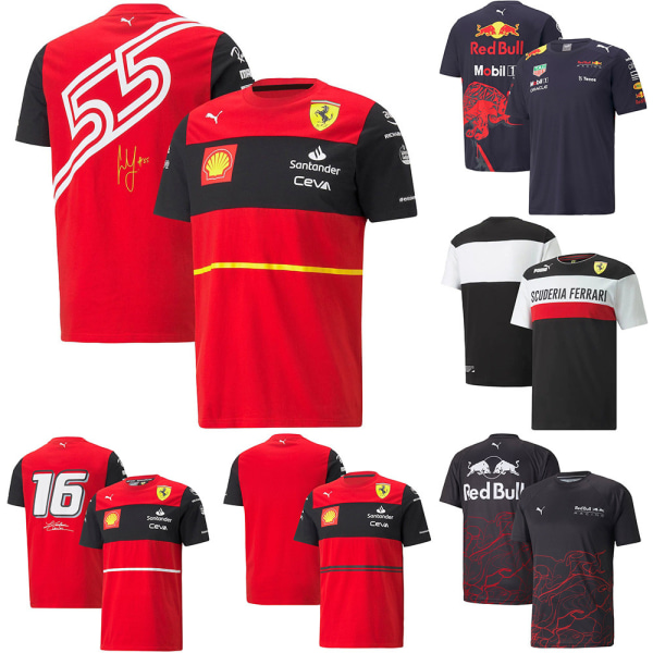 Officiell Oracle Red Bull Racing Team Polotröja för Vuxna Formel 1 Kortärmad Topp D 2XL