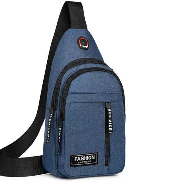 Crossbody axelväskor för män Bröstväska Pack Slingväska för utomhusresor Sport Blue