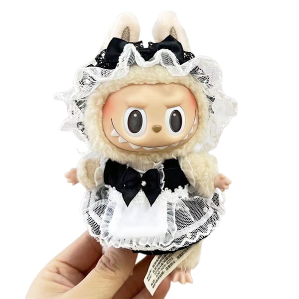LABUBU The Monsters Plyschdocka Time To Chill Dockkläder Piga OutfitS Inga Leksaker 17cm