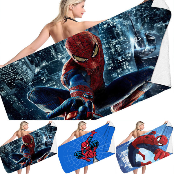 Marvel Spiderman Bath Beach Badhandduk för Vuxna Dam Herr Barn Pojke Flicka C 70*150cm