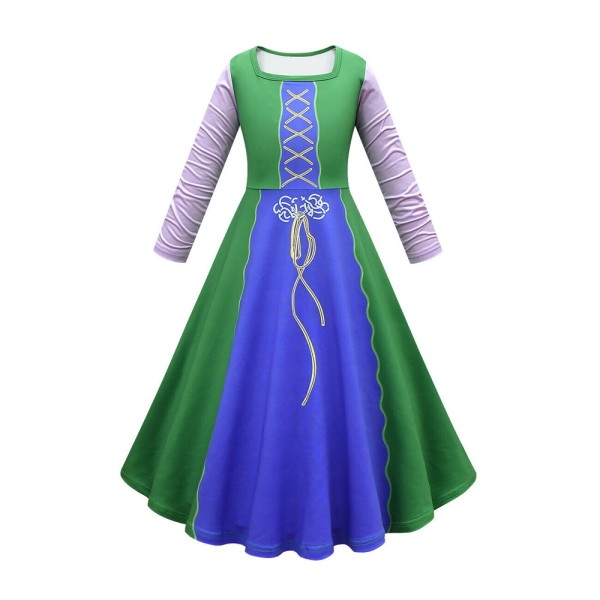 Kids Witch Halloween Kostymer Girls Witch Dress Cosplay 150cm