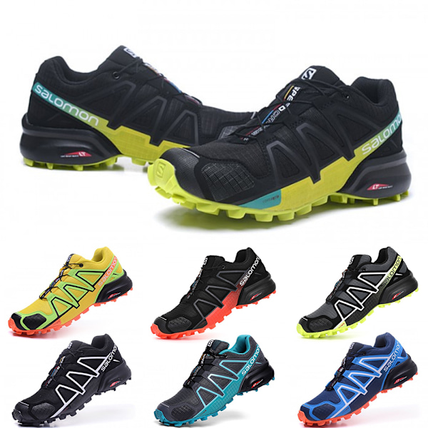 SALOMON Herr Speedcross 4 Löparskor Sneakers Vandringsskor Black-Dark Blue 40