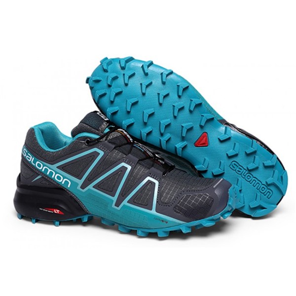 SALOMON Herr Speedcross 4 Löparskor Sneakers Vandringsskor Black-Dark Blue 43