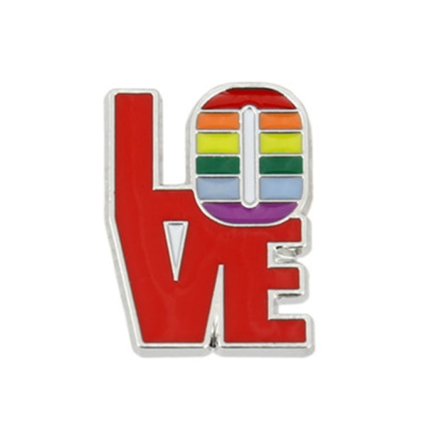 Pride Day Rainbow Flag Lapel Emalj Pins Klädväskor Dekoration E