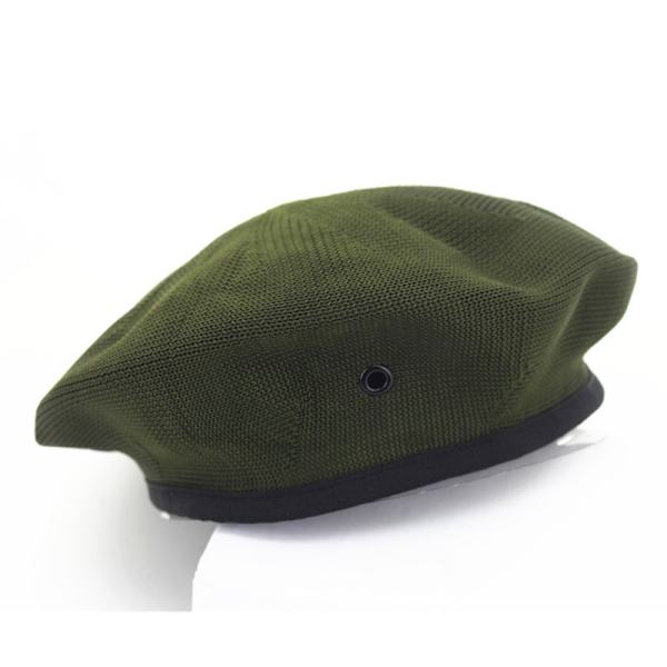 Ull Baskerhatt för Män och Kvinnor, Elastisk Justerbar Mössa Army Green - Grid