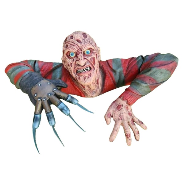 Freddy Krueger Vägghängande Hartspyssel Halloween Skräckdockor Without a hat 17cm