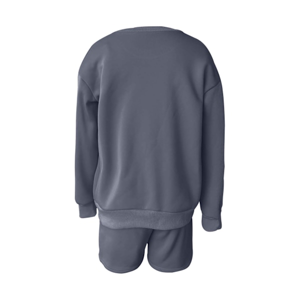 Dam Vit Fox Huvtröja Sport 2-Delar Set Tröjor Pullover Huvtröjor Shorts Dräkt Hem Sweatpants Brown M