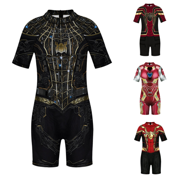 Barn Pojkar Iron Spider Spider-man One Piece Badkläder Sunsafe Swimsuit Beachwear A L