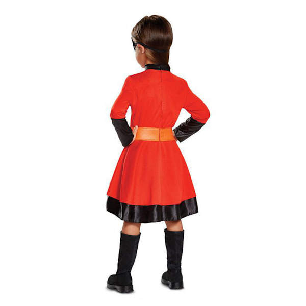 Halloween The Incredibles Cosplay Kostym Set Barn Flickor Bok Vecka Festkläder M