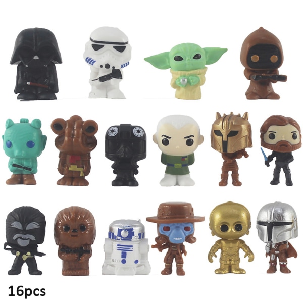 16st Star Wars Miniblock Byggnadsfigurer Leksaker Födelsedagspresenter 16PCS