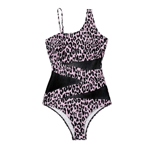 Vadderade Monokini badkläder för damer Summer Beach One Piece Baddräkt Simdräkt Leopard L