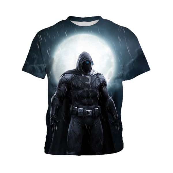 Barn Pojkar kortärmad T-shirt Tecknad Moonlight Knight kostym B 130cm