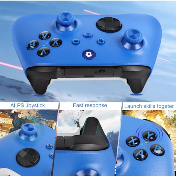 Xbox Series Trådlös Spelkontroll med 2.4G-mottagare som stöder Xbox One/Xbox Series Blue