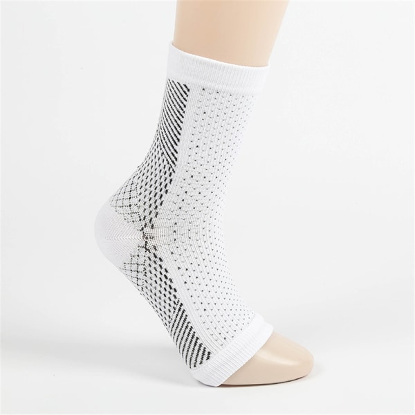 Plantar Fasciitis Sock Compression Foot Sleeves för vuxna White S/M