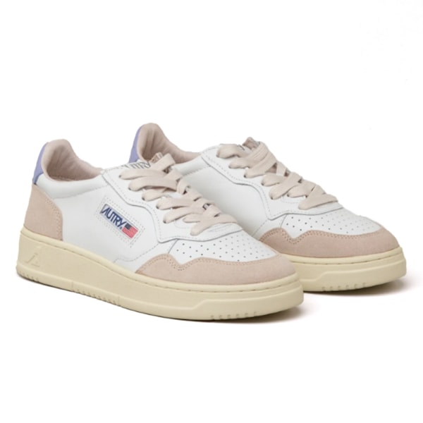 AUTRY 01 LOW LÄDER OCH MOCKA SNEAKER Löparskor Träningsskor Grey White Purple 42