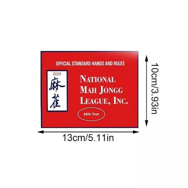 Mahjong Alliance -sääntökortti 2025, Mah Jong -kortit, viralliset standardisäännöt 4PCS