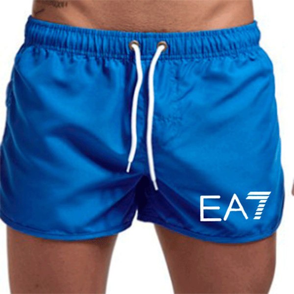 Män Sommar Badshorts Simshorts Badkläder Strand Surfing Sport Jogger Jogging Kort Byxor Royal Blue 2XL