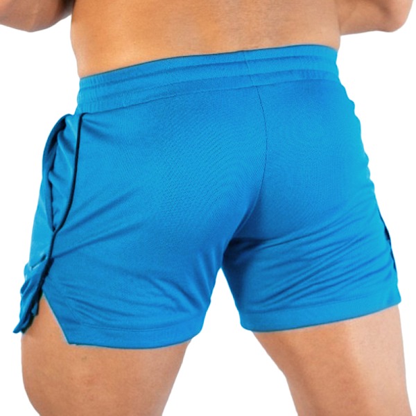 Herr Sport Träning Bodybuilding Sommar Gym Shorts Träning Fitness Korta Byxor Light blue S