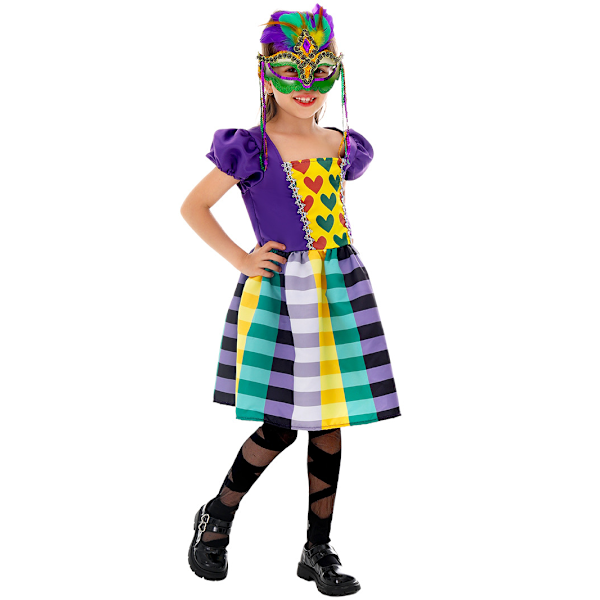 Flickor Rutig Kjol Småbarn Barn Festklänningar för Födelsedag Outfit Halloween Särskilt Tillfälle L