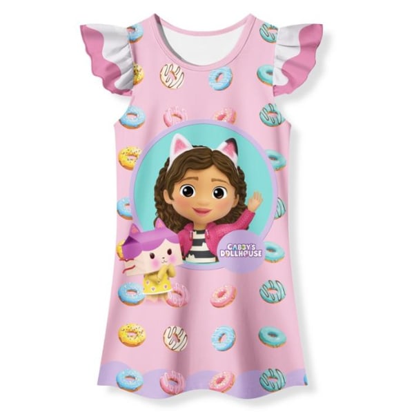 Barn Flickor Gabbys Dollhouse Kortärmad Nattlinne Sovkläder Casual Pyjamas 130cm