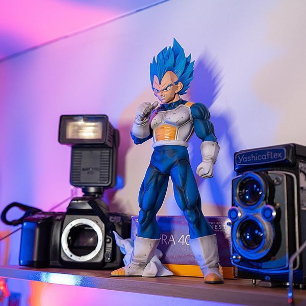 11'' Vegeta Figur Staty Figurine DBZ Super Saiyan Collection Skrivbordsdekoration Presenter Blue