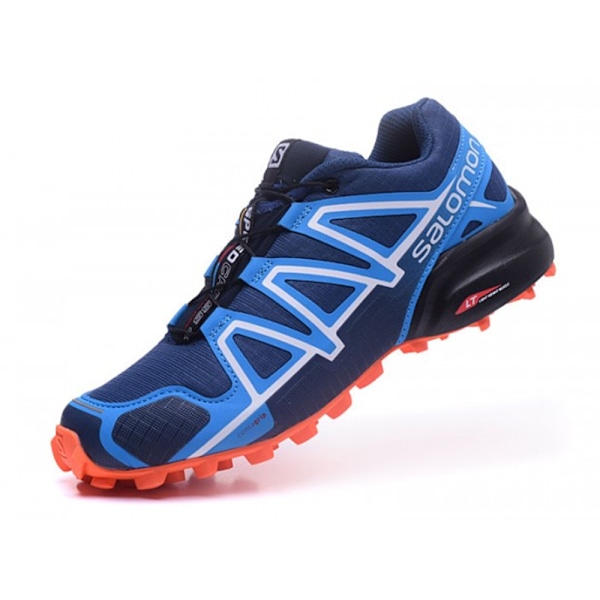 SALOMON Herr Speedcross 4 Löparskor Sneakers Vandringsskor Blue Orange 43