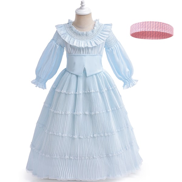 Sjöjungfruprinsessans kostym för flickor Födelsedag Fancy Dress Up 140cm