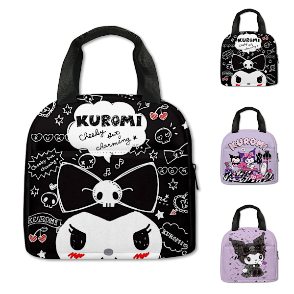 Kuromi Isolerad Cool Termisk Lunchväska Matförvaring Picknick Tote Väska Barn Flickor #3