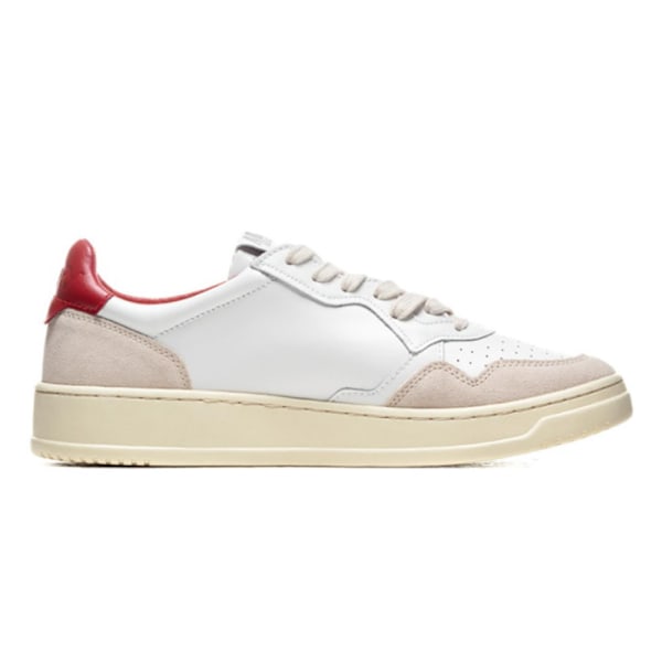 AUTRY 01 LOW LÄDER OCH MOCKA SNEAKER Löparskor Träningsskor Grey White Red 43