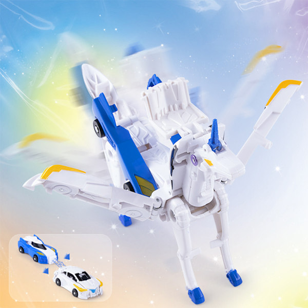 Unicorn Transformasjon Transformers Robot Biler Actionfigurer Jenter Leker Pink