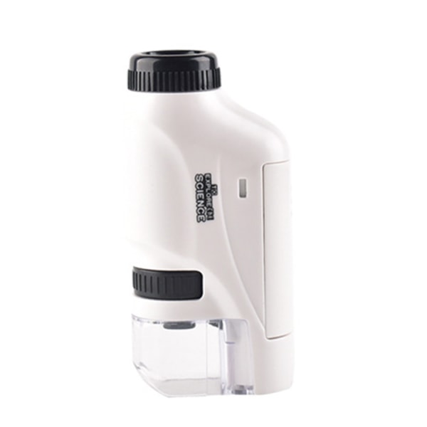 Handhållet minimikroskop 60-120x mikroskop med ledljus White