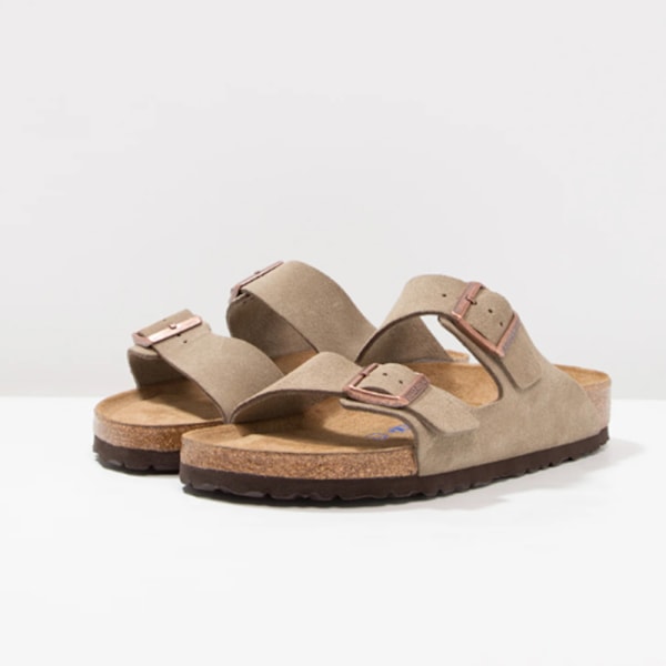 Birkenstock Arizona Mockasiner med Mjuk Fotbädd Unisex Slip On Vardagsskor Sand Color 36