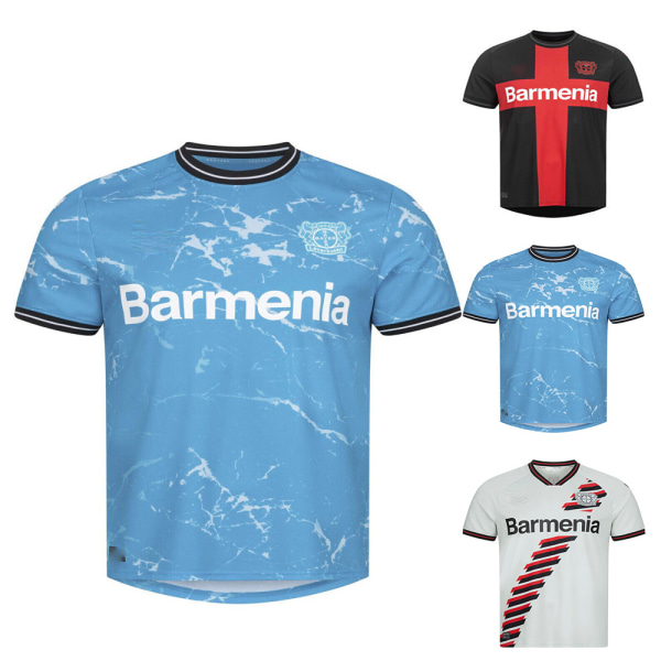 Bayer 04 Leverkusen Tröjor 2023/24 Kit Hemma & Borta 3:e Tröja Fotbollströja Wirtz #10 Topp T-shirt Black S