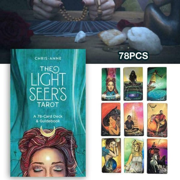 Ett brädspel med 78 kort The Light Seer's Tarot Oracle Cards Deck